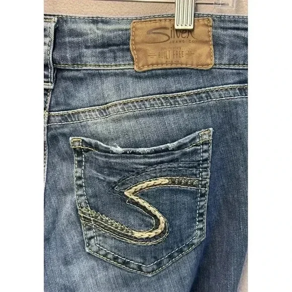 Silver Jeans Women's Size 28 Suki Mid Slim Bootcut Western Cowgirl Blue Denim - Picture 3 of 9